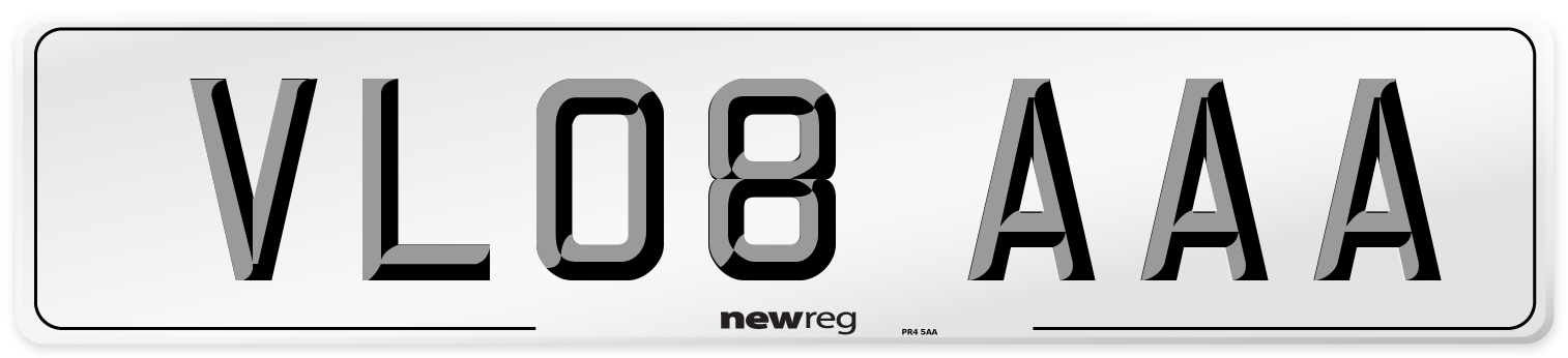 VL08 AAA Number Plate from New Reg